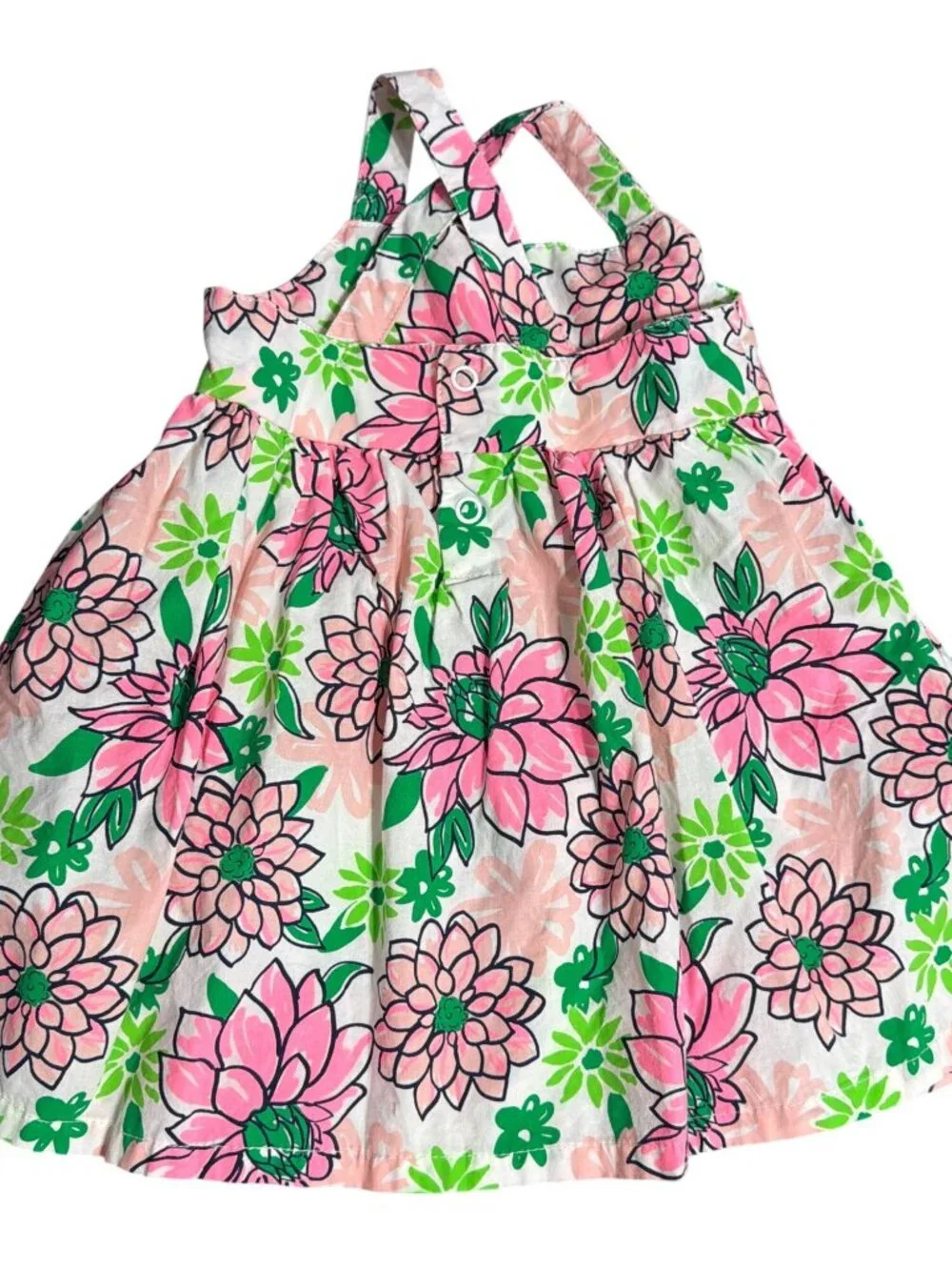 Just One You By Carters Floral Sundress Infant Pink Green Dress Flowers Sz 6M